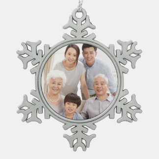 Eenvoudige professionele foto tin sneeuwvlok ornament