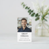 Eenvoudige professionele foto visitekaartje (Staand voorkant)