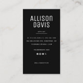 Eenvoudige professionele foto visitekaartje (Achterkant)