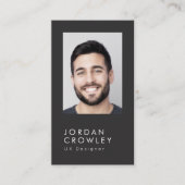 Eenvoudige professionele fotominimalistische moder visitekaartje (Voorkant)