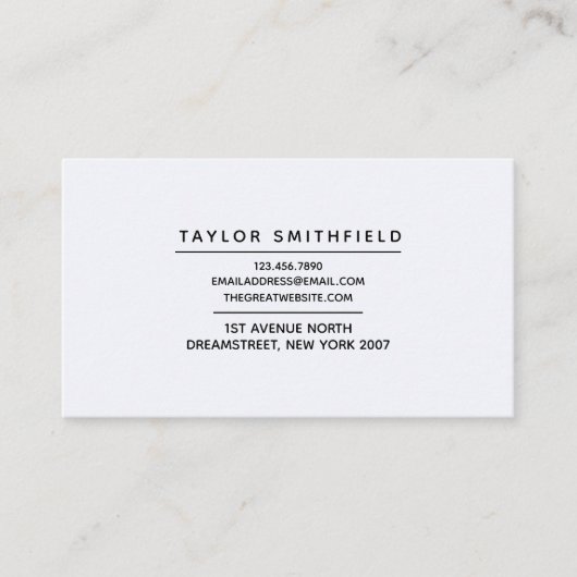 Eenvoudige professionele geometrie visitekaartje (Voorkant)