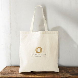 Eenvoudige professionele Gold-Logo Tote Bag