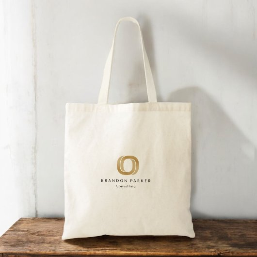 Eenvoudige professionele Gold-Logo Tote Bag
