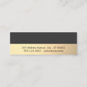 Eenvoudige professionele Gold Lux Grey Mini Visitekaartje (Achterkant)