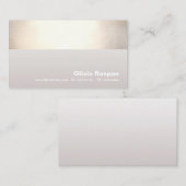 Eenvoudige professionele Gold Taupe Ombre Visitekaartje (Voorkant / Achterkant)