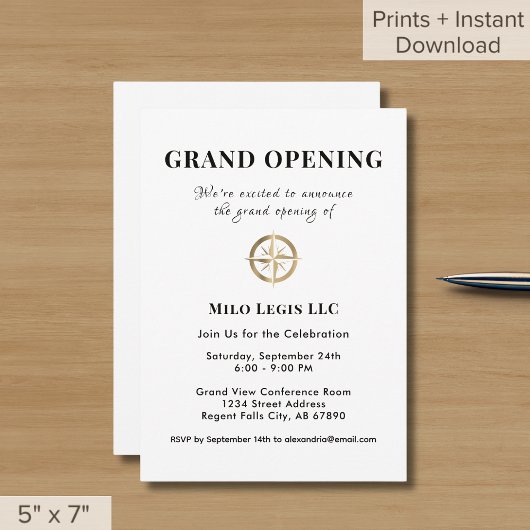 Eenvoudige professionele Grand Opening Uitnodiging