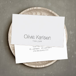 Eenvoudige professionele grijze moderne visitekaartje