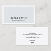 Eenvoudige professionele grijze witte rand contactkaartje (Voorkant / Achterkant)