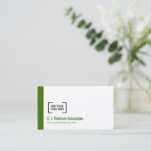 Eenvoudige professionele groene QR-code eigen logo Visitekaartje (Staand voorkant)