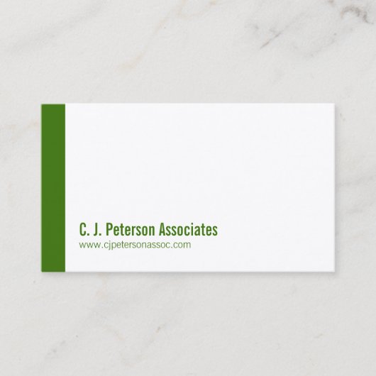 Eenvoudige professionele groene QR-code Visitekaartje (Voorkant)