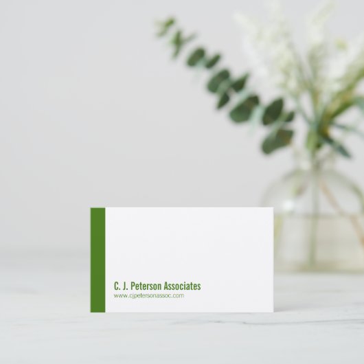 Eenvoudige professionele groene QR-code Visitekaartje (Staand voorkant)