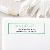 Eenvoudige professionele groene strepe-randlabels etiket (Insitu)