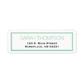 Eenvoudige professionele groene strepe-randlabels etiket (Voorkant)