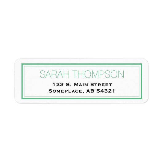 Eenvoudige professionele groene strepe-randlabels etiket (Voorkant)