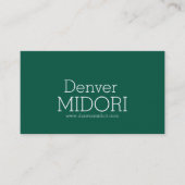 Eenvoudige professionele groene witte visitekaartj visitekaartje (Voorkant)