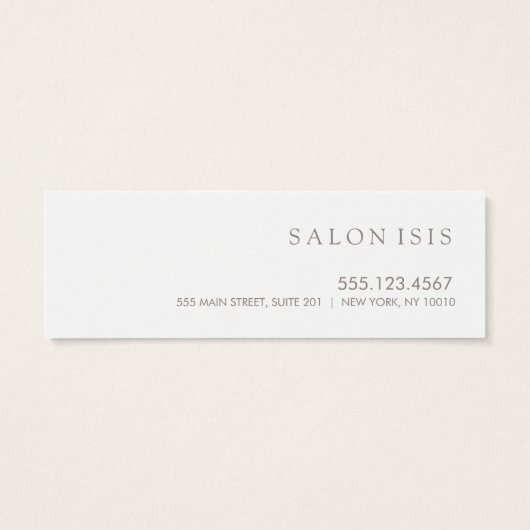 Eenvoudige professionele herinnering voor witte af mini visitekaartjes (Achterkant)