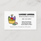 Eenvoudige professionele huis schoonmaken Visiteka Visitekaartje (Voorkant)