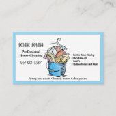 Eenvoudige professionele huis schoonmaken Visiteka Visitekaartje (Voorkant)