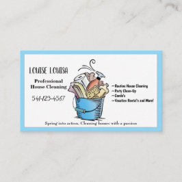Eenvoudige professionele huis schoonmaken Visiteka Visitekaartje