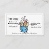 Eenvoudige professionele huis schoonmaken Visiteka Visitekaartje (Voorkant)