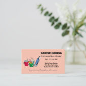 Eenvoudige professionele huis schoonmaken Visiteka Visitekaartje (Staand voorkant)