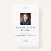 Eenvoudige professionele ID-badge voor werknemers  Badge (Voorkant)