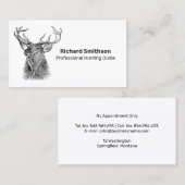 Eenvoudige professionele jachtgids visitekaartje (Voorkant / Achterkant)