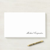 Eenvoudige professionele kalligrafie post-it® notes (Op bureau)