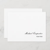 Eenvoudige professionele kalligrafie RSVP kaartje (Voorkant / Achterkant)