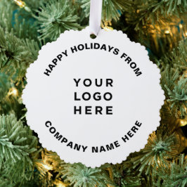 Eenvoudige professionele kerstboom Business Logo Ornament Kaart