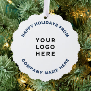 Eenvoudige professionele kerstboom Business Logo Ornament Kaart