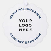 Eenvoudige professionele kerstboom Business Logo Ornament Kaart (Voorkant)