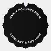 Eenvoudige professionele kerstboom Business Logo Ornament Kaart (Achterkant)