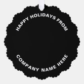 Eenvoudige professionele kerstboom Business Logo Ornament Kaart (Voorkant)