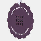 Eenvoudige professionele kerstboom Business Logo Ornament Kaart (Links)