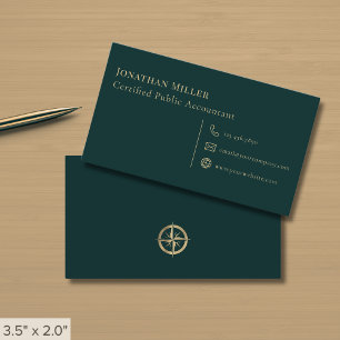 Eenvoudige professionele kompas Logo Visitekaartje