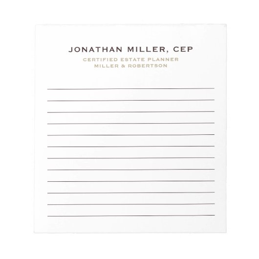 Eenvoudige, professionele led notitieblok (Voorkant)