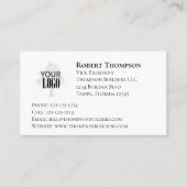 Eenvoudige Professionele Logo Custom Visitekaartje (Voorkant)