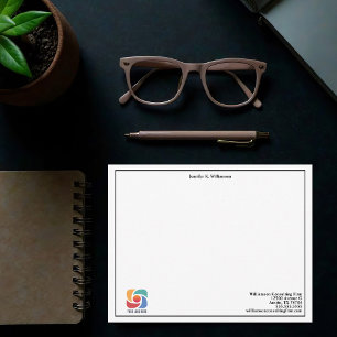 Eenvoudige professionele Logo op maat Notitiekaartje