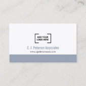 Eenvoudige professionele logo zilvergrijze QR-code Visitekaartje (Voorkant)