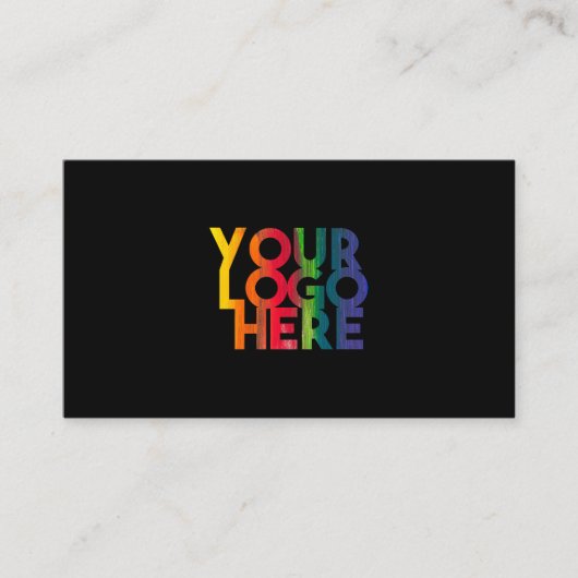 Eenvoudige professionele Logo zwart Visitekaartje (Voorkant)