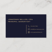 Eenvoudige professionele marine blauw visitekaartje (Voorkant)