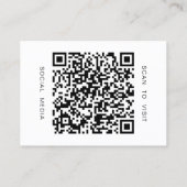 Eenvoudige Professionele Minimaal QR-code Visitekaartje (Achterkant)