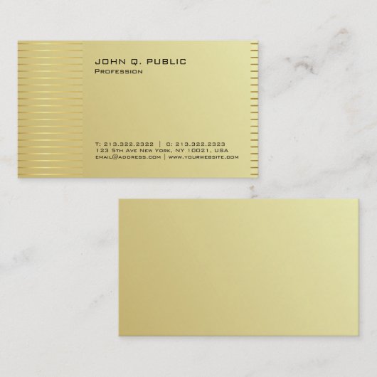 Eenvoudige professionele, moderne Gold-handtekenin Visitekaartje (Voorkant / Achterkant)