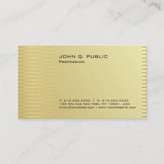 Eenvoudige professionele, moderne Gold-handtekenin Visitekaartje (Voorkant)