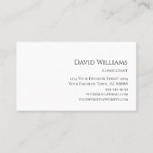 Eenvoudige professionele moderne minimalist visitekaartje (Achterkant)