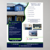 Eenvoudige professionele moderne onroerend goed pr poster (Voorkant)