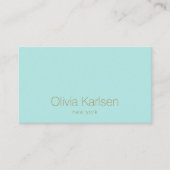 Eenvoudige professionele moderne Turquoise Visitekaartje (Voorkant)