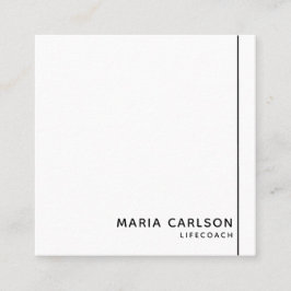 Eenvoudige professionele moderne zwart-wit vierkante visitekaartje
