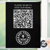 Eenvoudige professionele moderne zwarte QR-code Lo Raamsticker (Huis)